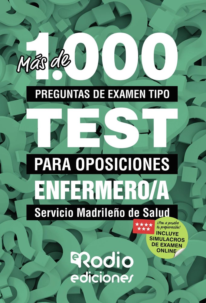 Enfermero/a del SERMAS. Más de 1.000 preguntas de examen tipo test., de Varios autores | portada del libro