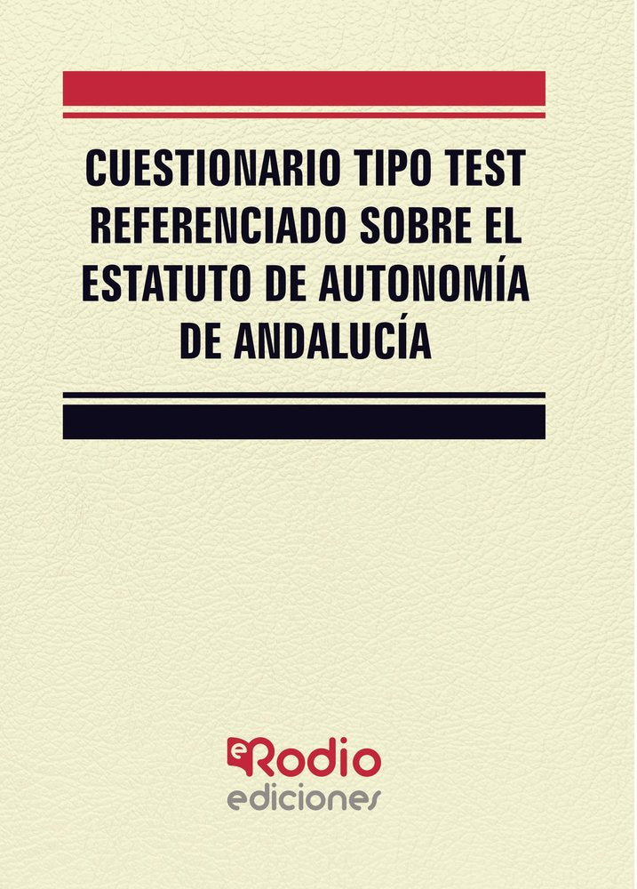 Cuestionario tipo test referenciado sobre el Estatuto de Autonomía de Andalucía, de Varios autores | portada del libro