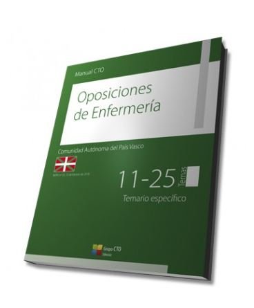 Manual CTO de Enfermería - País Vasco (BOPV nº 33 15 de febrero 2018) Temario Específico Temas 11-25, de AA.VV. | portada del