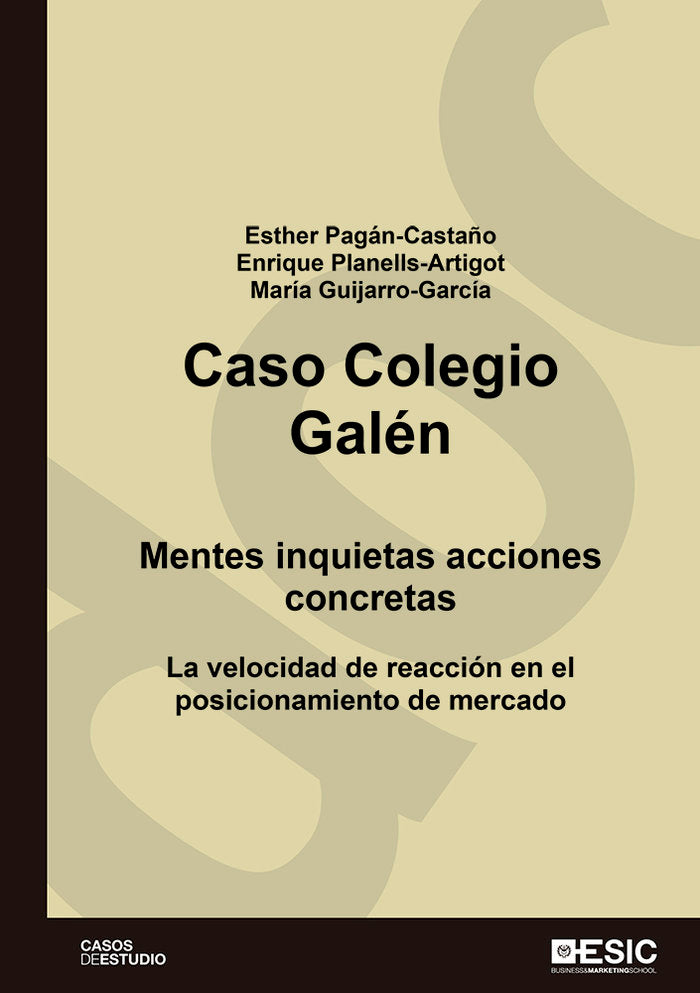 Caso Colegio Galén, de Pagán Castaño, Esther | portada del libro
