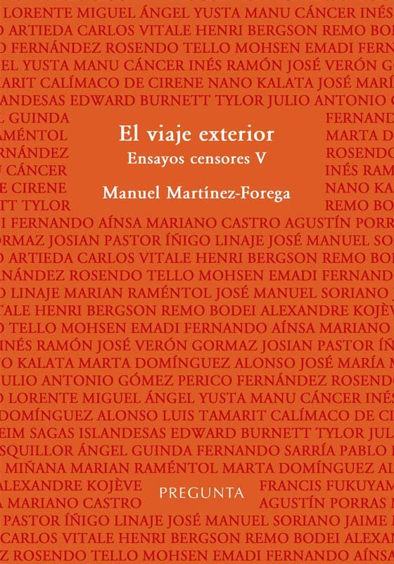 EL VIAJE EXTERIOR, de MARTINEZ-FOREGA, MANUEL | portada del libro