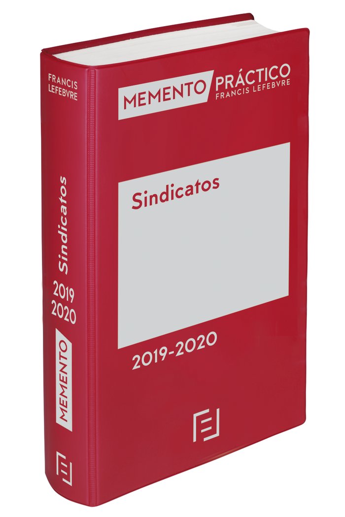 Memento Sindicatos 2019-2020, de Lefebvre-El Derecho | portada del libro