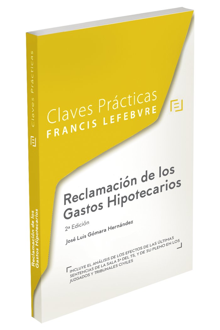 Claves Prácticas Reclamación de los Gastos Hipotecarios, de Lefebvre-El Derecho | portada del libro
