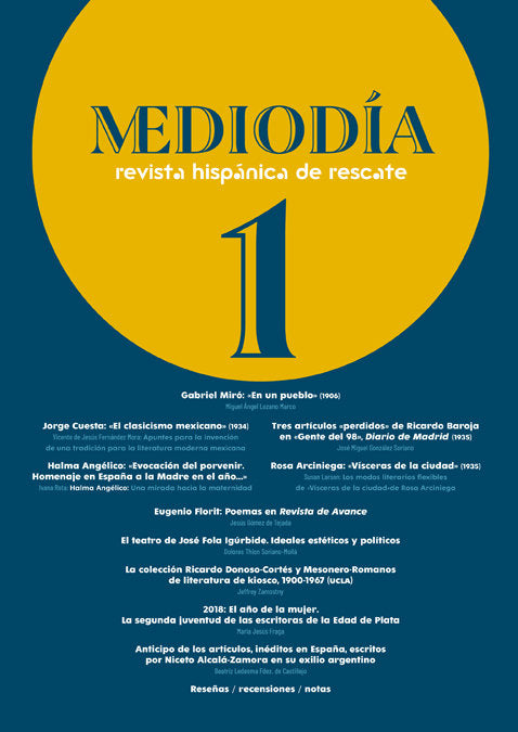 Mediodía. Revista hispánica de rescate. 1, de Varios autores | portada del libro