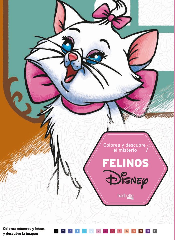 Colorea y descubre el misterio. Felinos Disney, de AA.VV. | portada del libro