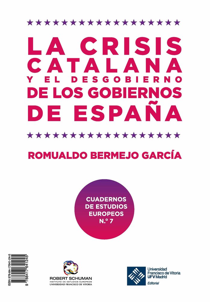 La crisis catalana y el desgobierno de los gobiernos de España, de Bermejo García, Romualdo | portada del libro