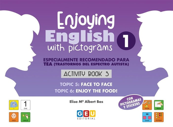 Enjoying English with pictograms 1. Activity book 3, de Albert Bas, Elisa Mª | portada del libro