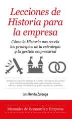 LECCIONES DE HISTORIA PARA LA EMPRESA, de LUIS RONDA ZULOAGA | portada del libro