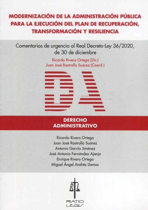 MODERNIZACION DE LA ADMINISTRACION PUBLICA PARA LA EJECUCION, de RIVERO ORTEGA, RICARDO | portada del libro