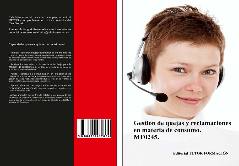 GESTION DE QUEJAS Y RECLAMACIONES EN MATERIA DE CONSUMO. MF0, de ARENAL LAZA, CARMEN | portada del libro
