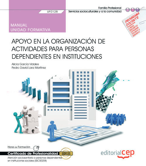 MANUAL APOYO ORGANIZACION ACTIVIDADES PARA PERSONAS DEPENDI | portada del libro