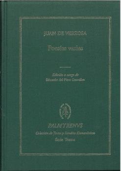 POESIAS VARIAS, de DE VERZOSA, JUAN | portada del libro