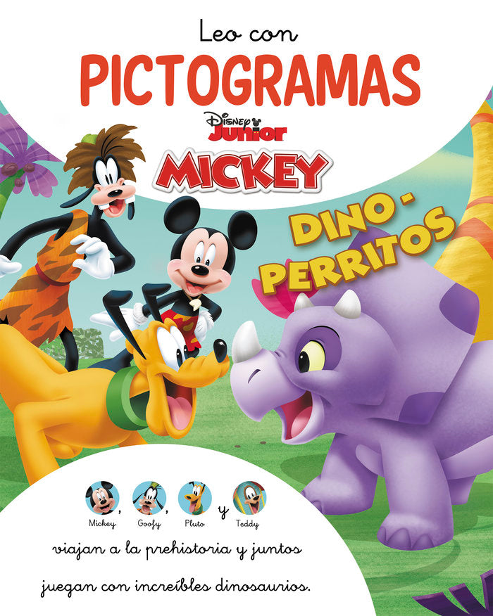 MICKEY MOUSE FUNHOUSE. LEO CON PICTOGRAMAS. DINO-PERRITOS, de DISNEY | portada del libro