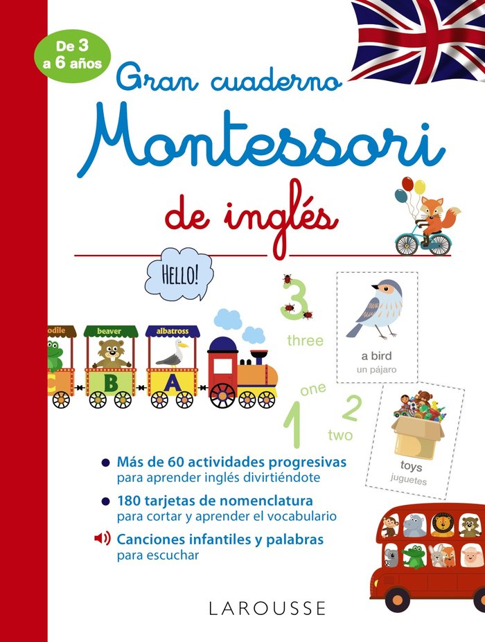 Gran cuaderno Montessori de inglés, de Larousse Editorial | portada del libro