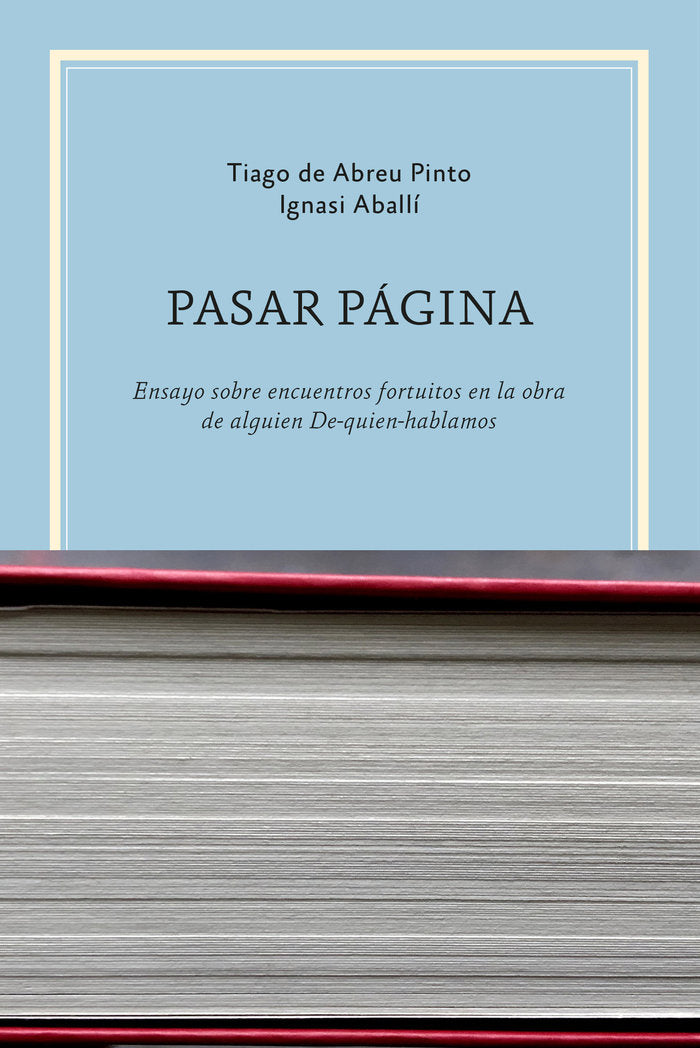 PASAR PAGINA, de DE ABREU PINTO, TIAGO | portada del libro