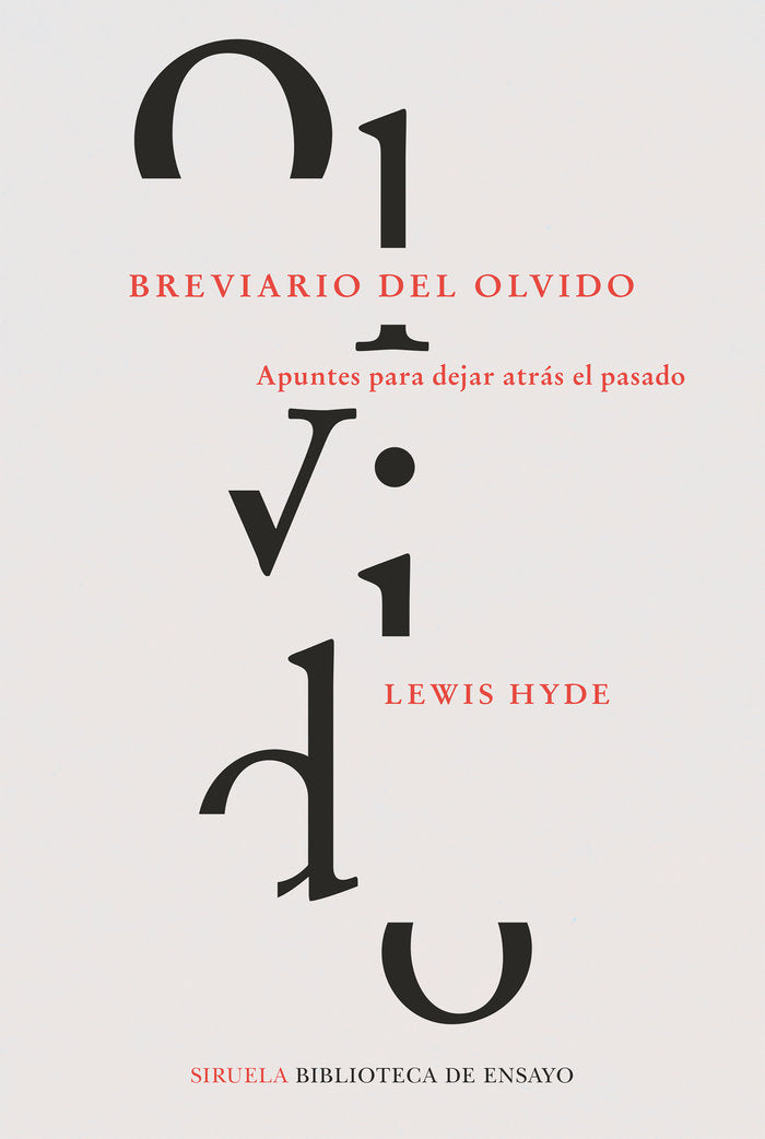 Breviario del olvido, de Hyde, Lewis | portada del libro