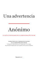 Una advertencia, de (Anonymous), Anónimo | portada del libro