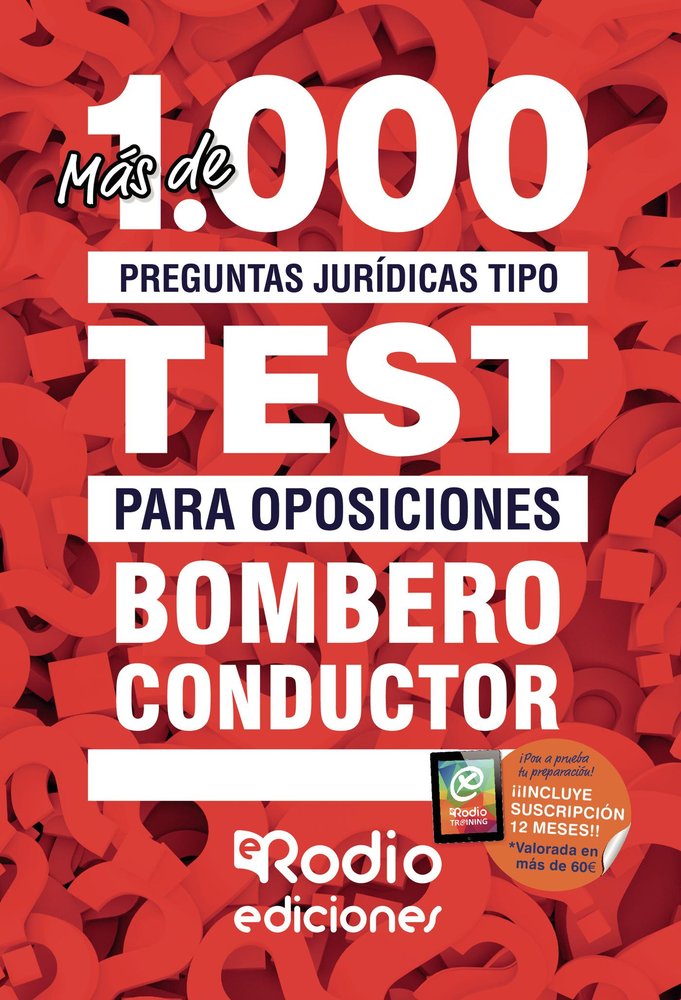 Más de 1.000 preguntas jurídicas para Bombero-Conductor., de Varios autores | portada del libro