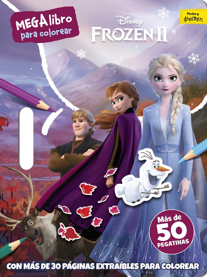 FROZEN 2. MEGALIBRO PARA COLOREAR, de DISNEY | portada del libro