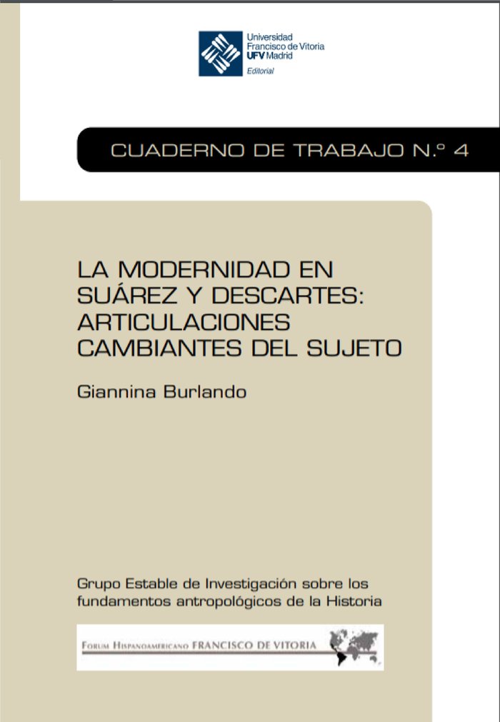 LA MODERNIDAD EN SUAREZ Y DESCARTES, de BURLANDO | portada del libro