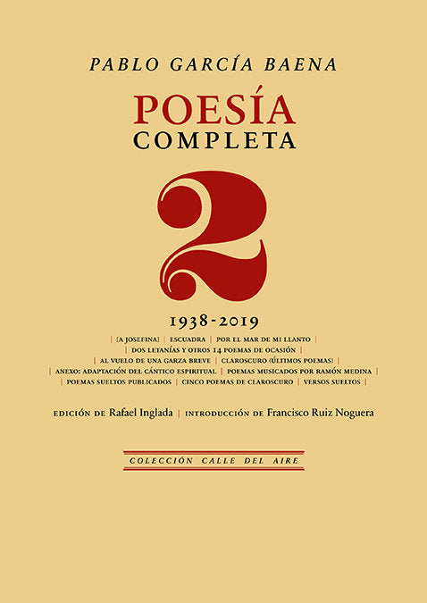 POESIA COMPLETA, 2, de GARCIA BAENA, PABLO | portada del libro