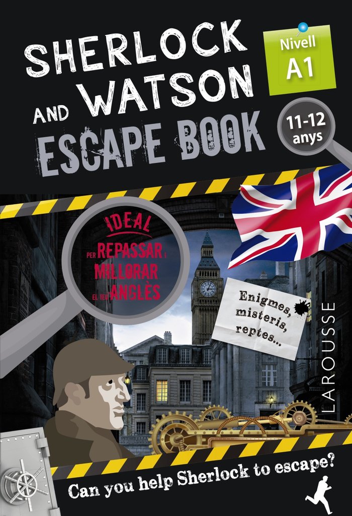 SHERLOCK & WATSON. ESCAPE BOOK PER REPASSAR ANGLES. 11-12 ANYS, de SAINT-MARTIN, GILLES | portada del libro
