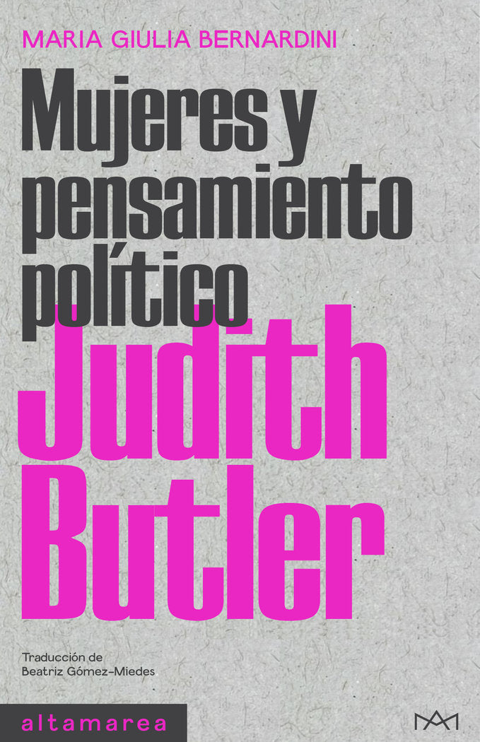 JUDITH BUTLER, de BERNARDINI, MARIA GIULIA | portada del libro