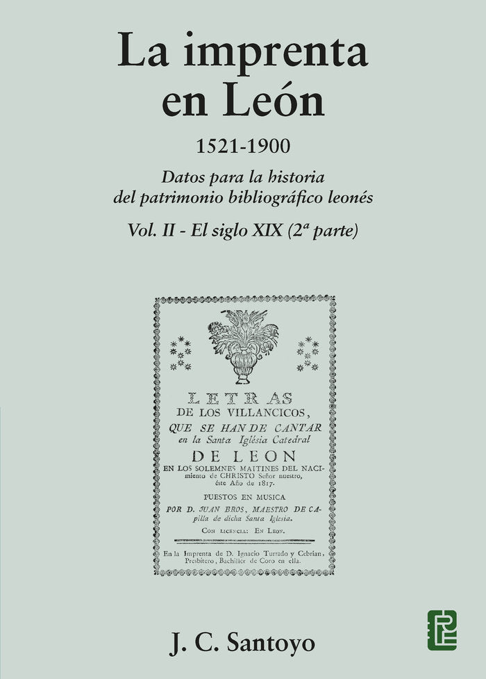 LA IMPRENTA EN LEON 1521 1900, de J.C. SANTOYO | portada del libro