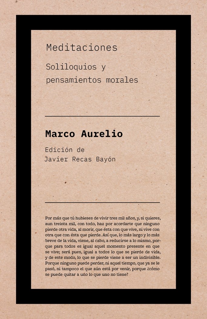 MEDITACIONES, de AURELIO, MARCO | portada del libro