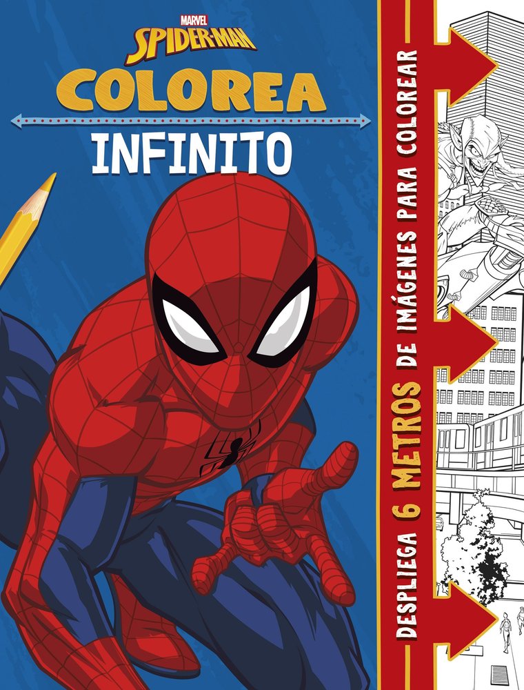 SPIDER-MAN COLOREA INFINITO, de MARVEL | portada del libro