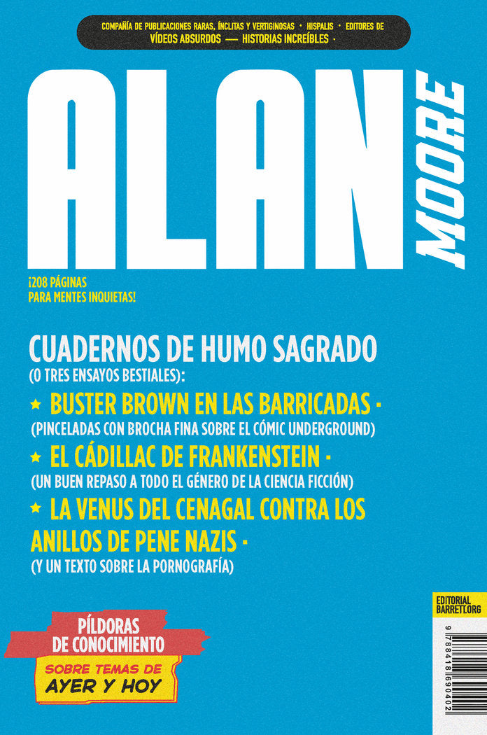 Cuadernos de humo sagrado, de MOORE, ALAN | portada del libro