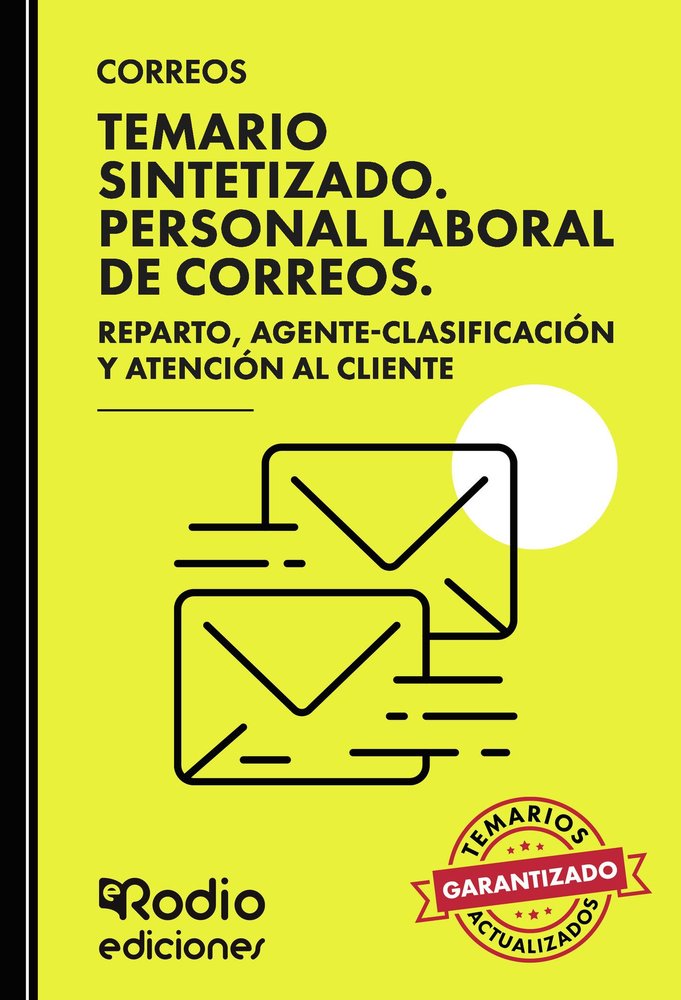 TEMARIO SINTETIZADO PERSONAL LABORAL DE CORREOS, de AA.VV. | portada del libro
