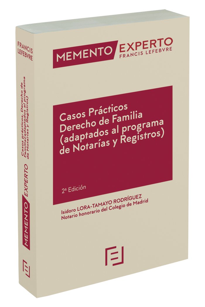 MEMENTO EXPERTO CASOS PRACTICOS DERECHO DE FAMILIA (2ª EDICI, de LEFEBVRE-EL DERECHO | portada del libro