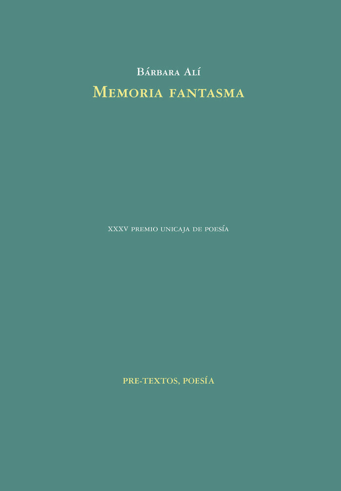 MEMORIA FANTASMA, de ALI | portada del libro