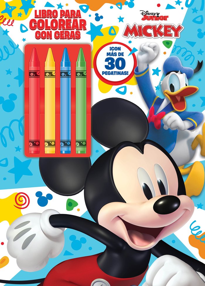 MICKEY. LIBRO PARA COLOREAR CON CERAS, de DISNEY | portada del libro