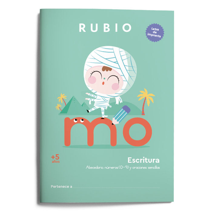 ESCRITURA CON LETRA DE IMPRENTA +5 AÑOS A4 RUBIO | portada del libro