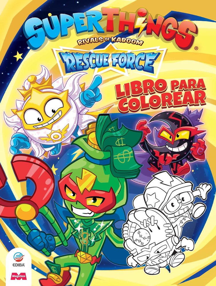LIBRO PARA COLOREAR SUPERTHINGS RESCUE FORCE - ESPAÑA | portada del libro