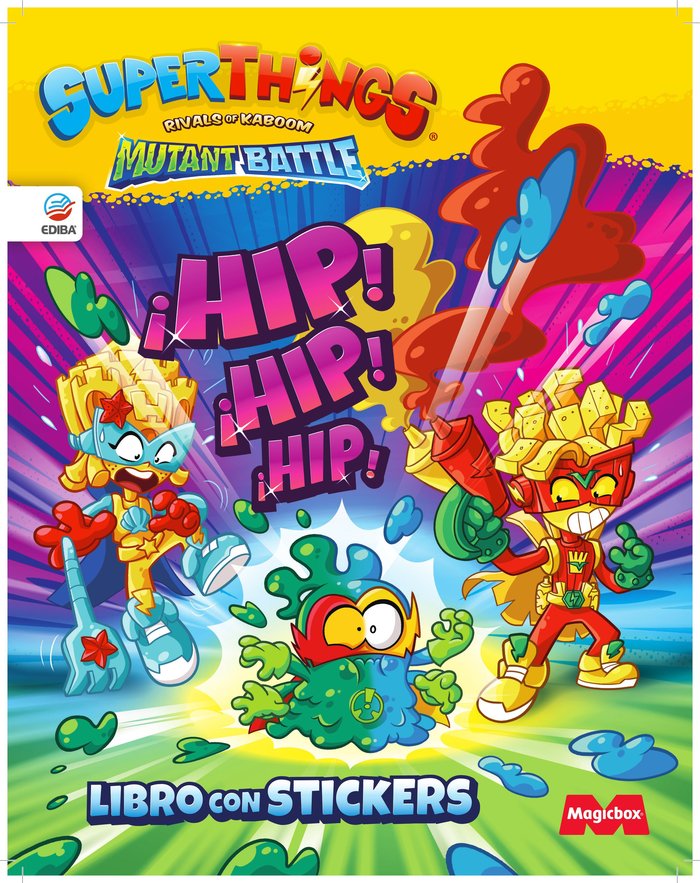LIBRO DE STICKERS SUPERTHINGS MUTANT BATTLE - ESPAÑA | portada del libro