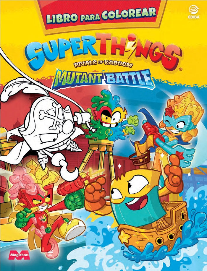 LIBRO PARA COLOREAR SUPERTHINGS MUTANT BATTLE - ESPAÑA | portada del libro