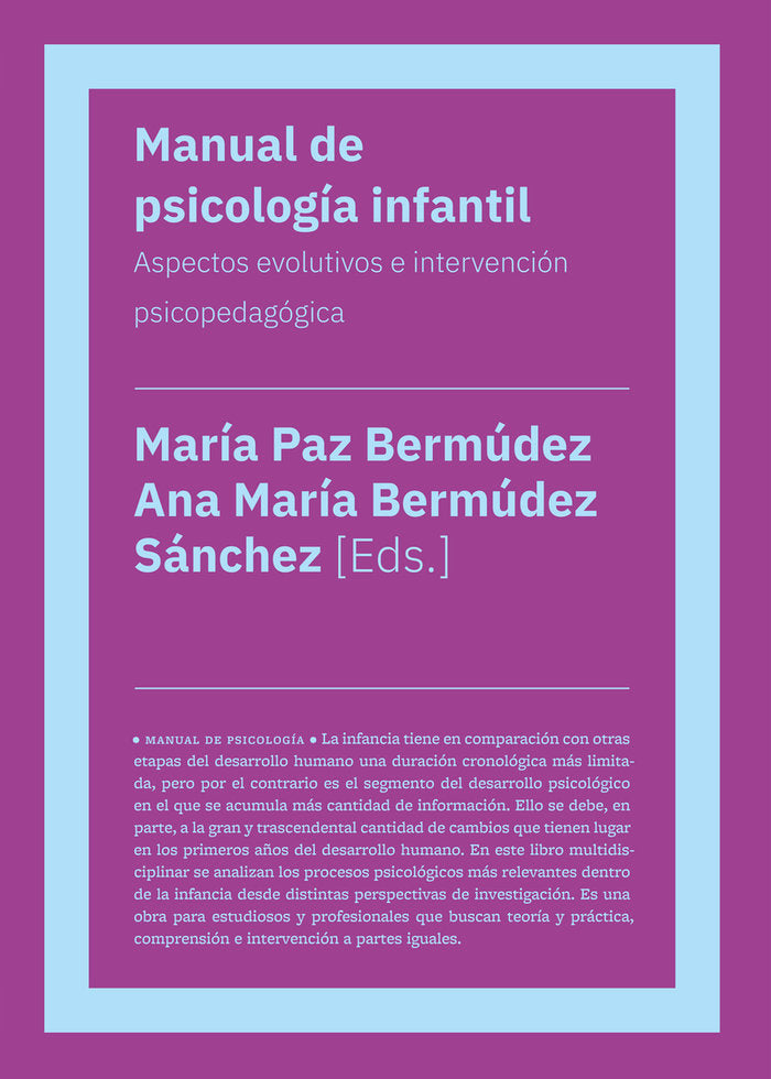 MANUAL DE PSICOLOGIA INFANTIL, de BERMUDEZ SANCHEZ, ANA MARIA | portada del libro