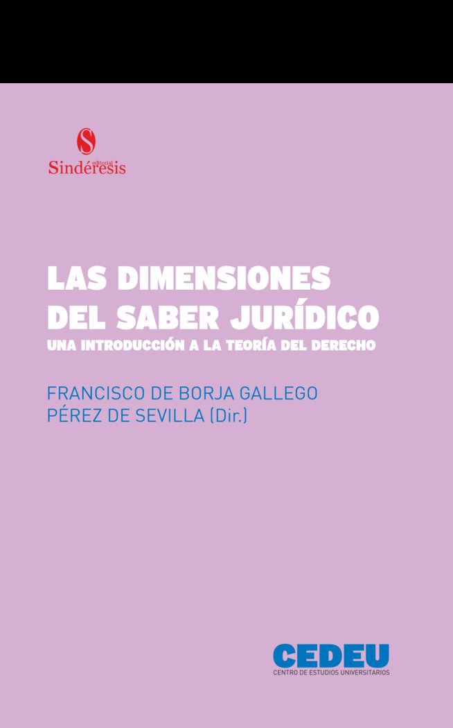 LAS DIMENSIONES DEL SABER JURIDICO | portada del libro