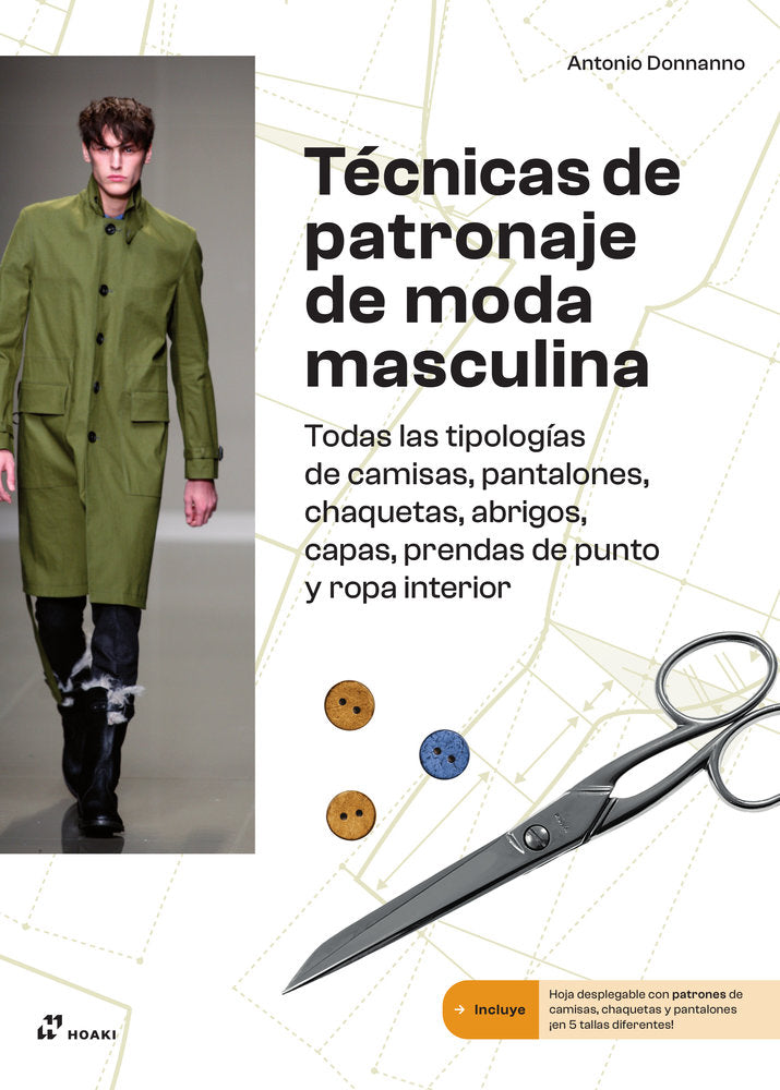 Técnicas de Patronaje de moda Masculina, de Donnanno, Antonio | portada del libro