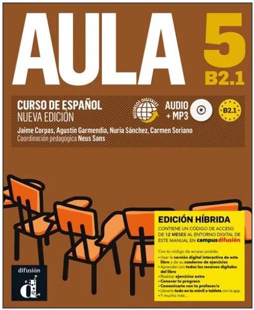 Aula Nueva edicion 5 Ed.hibrida L. del alumno | portada del libro