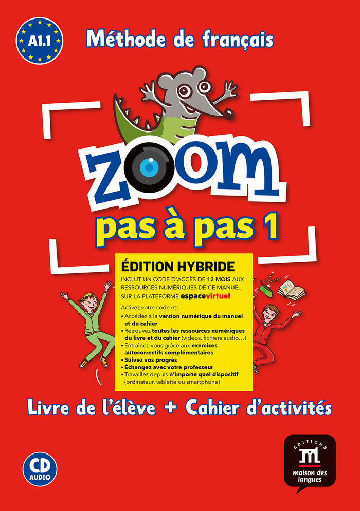 ZOOM PAS A PAS 1 ED. HYBRIDE LIVRE + CAHIER + CD, de JONVILLE, CATHERINE | portada del libro