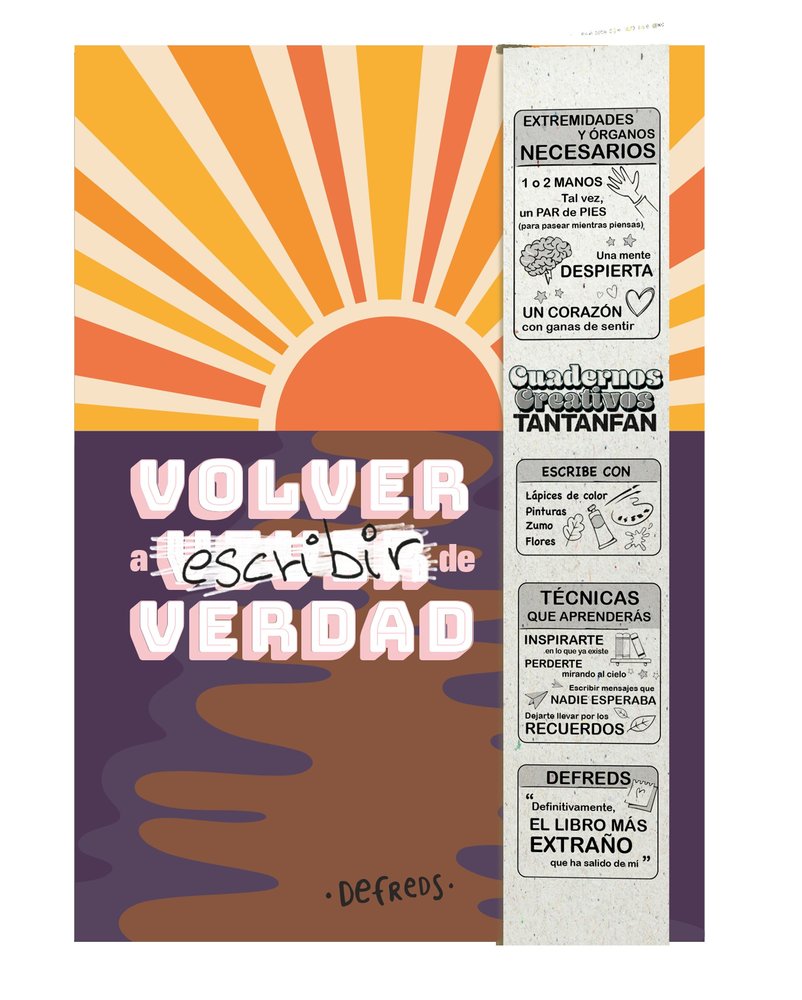 CUADERNO CREATIVO: VOLVER A ESCRIBIR DE VERDAD, de DEFREDS | portada del libro