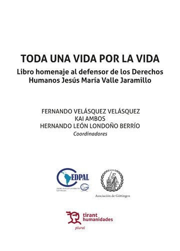 TODA UNA VIDA POR LA VIDA LIBRO HOMENAJE | portada del libro