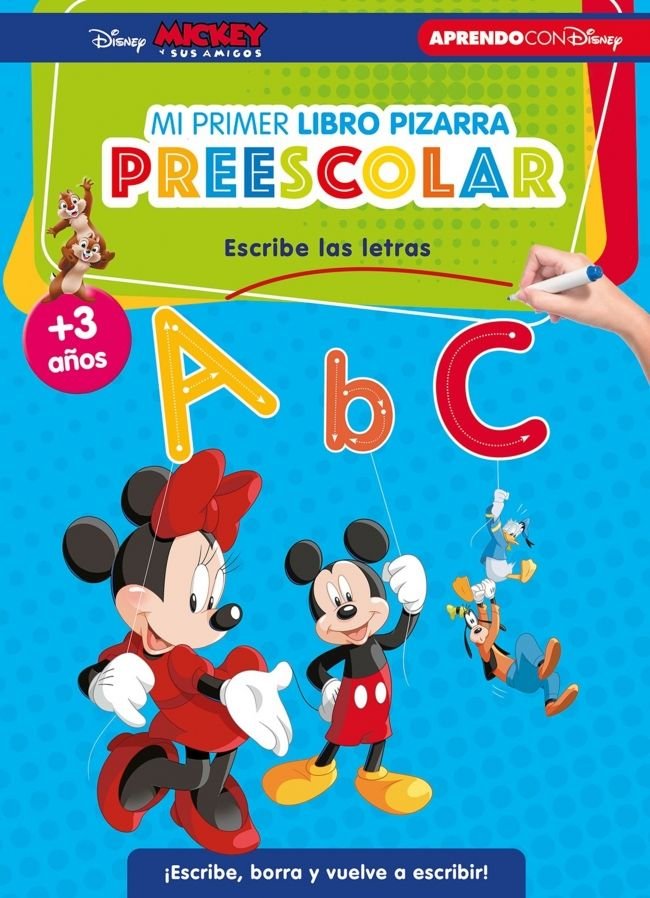 APRENDE CON DISNEY. PRIMERAS LETRAS (LIBRO-PIZARRA), de DISNEY | portada del libro