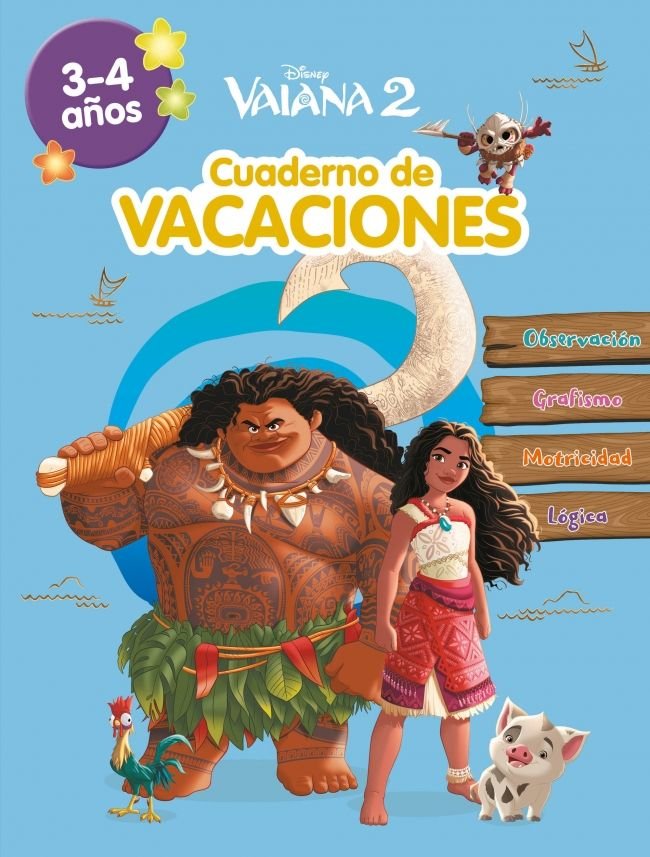 VAIANA 2. (3-4 AÑOS) (DISNEY. CUADERNO DE VACACIONES), de DISNEY | portada del libro
