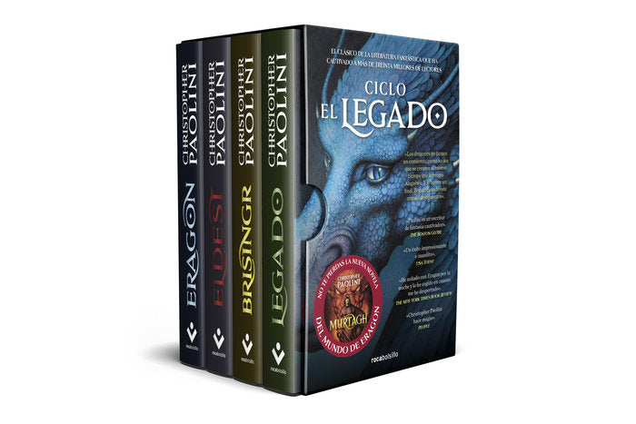 ESTUCHE CICLO EL LEGADO. CONTIENE: ERAGON ELDEST BRISINGR LEGADO, de CHRISTOPHER PAOLINI | portada del libro