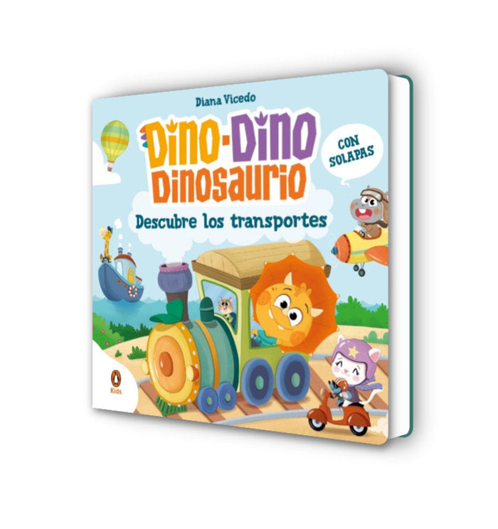 DINO-DINO DESCUBRE LOS TRANSPORTES, de VICEDO, DIANA | portada del libro